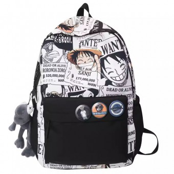 One Piece Anime Luffy School Backpack - Waterproof & Stylish